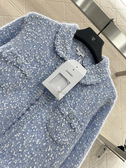 25fw Grain lace knitted cardigan and skirt set