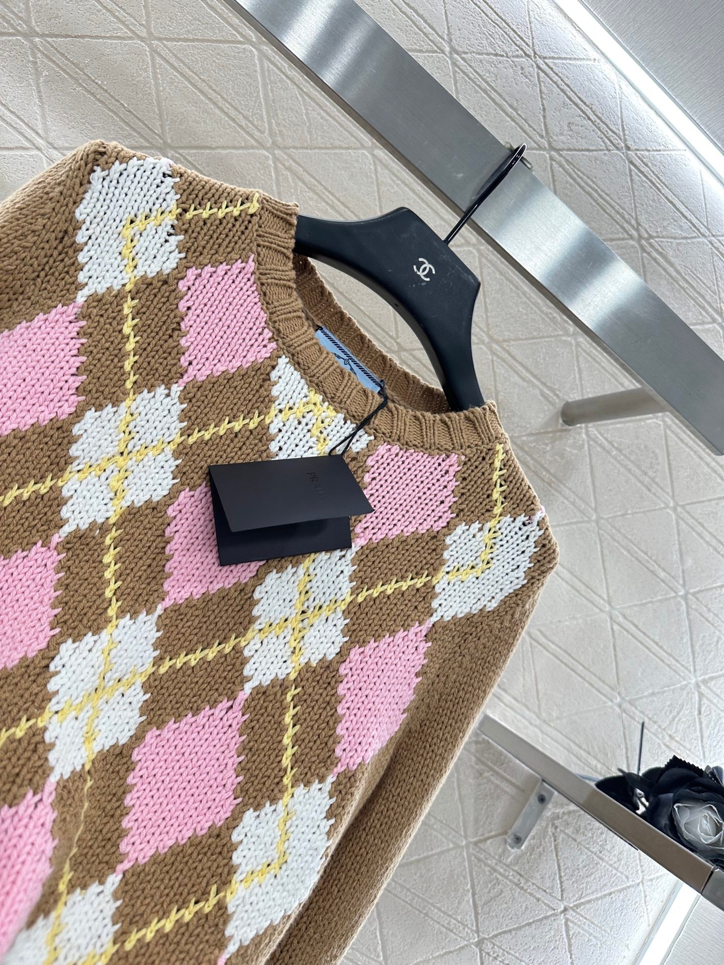 25fw Diamond Knitted Long Sleeve