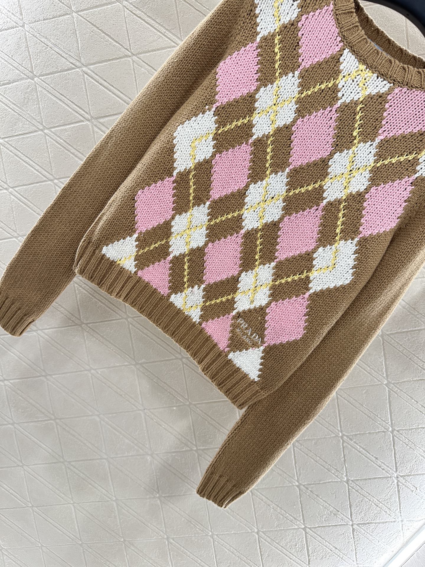 25fw Diamond Knitted Long Sleeve