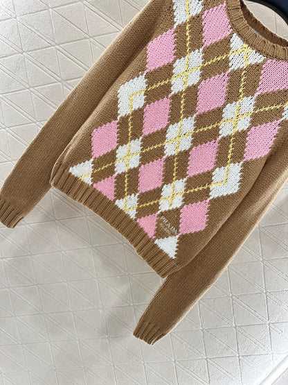 25fw Diamond Knitted Long Sleeve