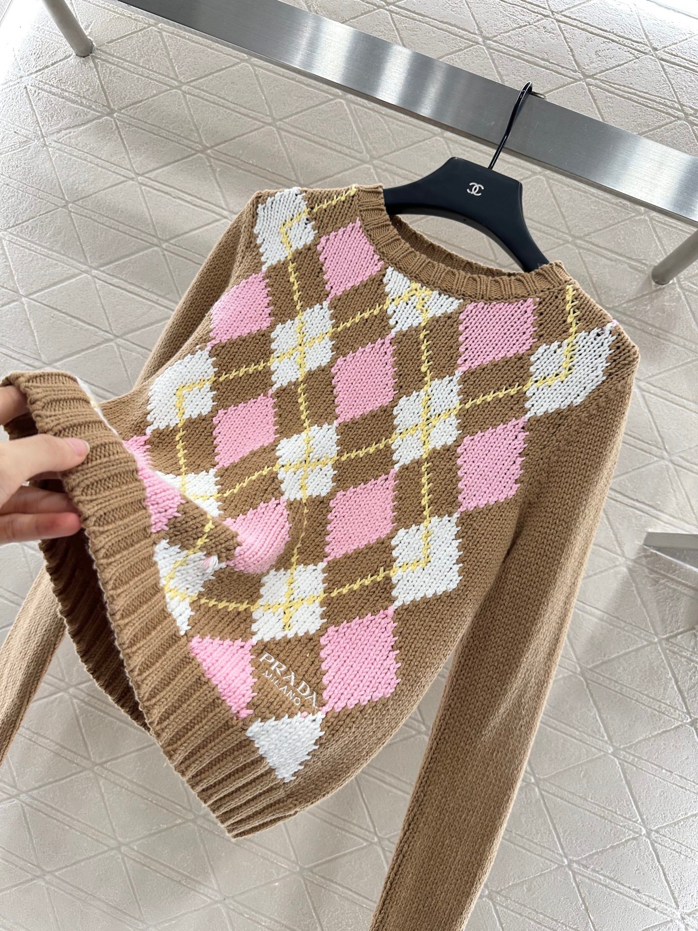 25fw Diamond Knitted Long Sleeve