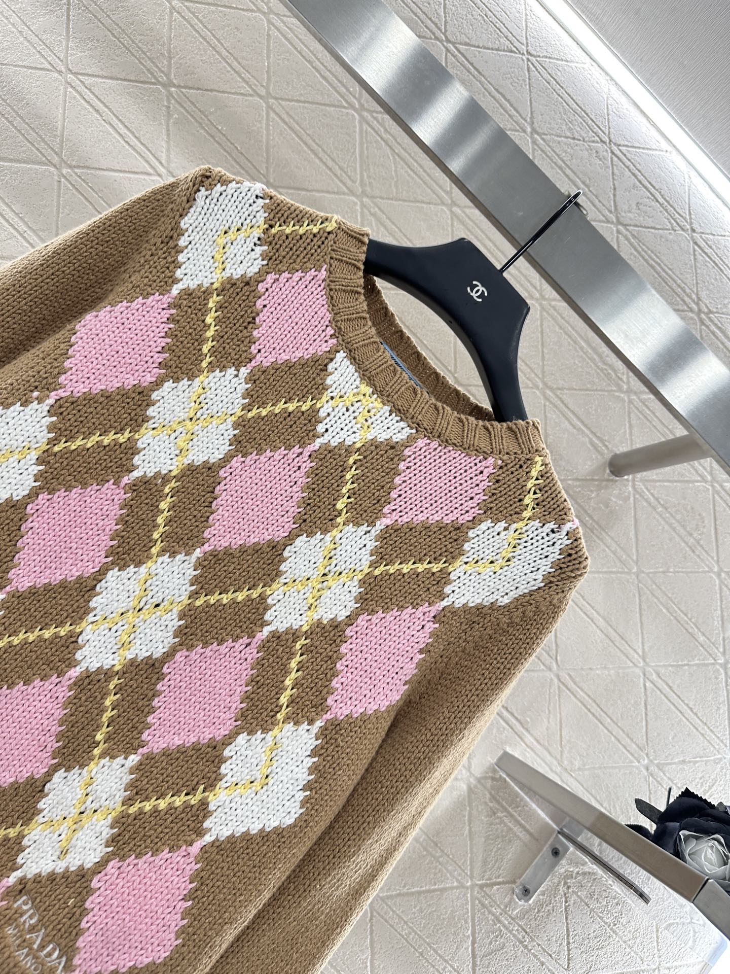 25fw Diamond Knitted Long Sleeve