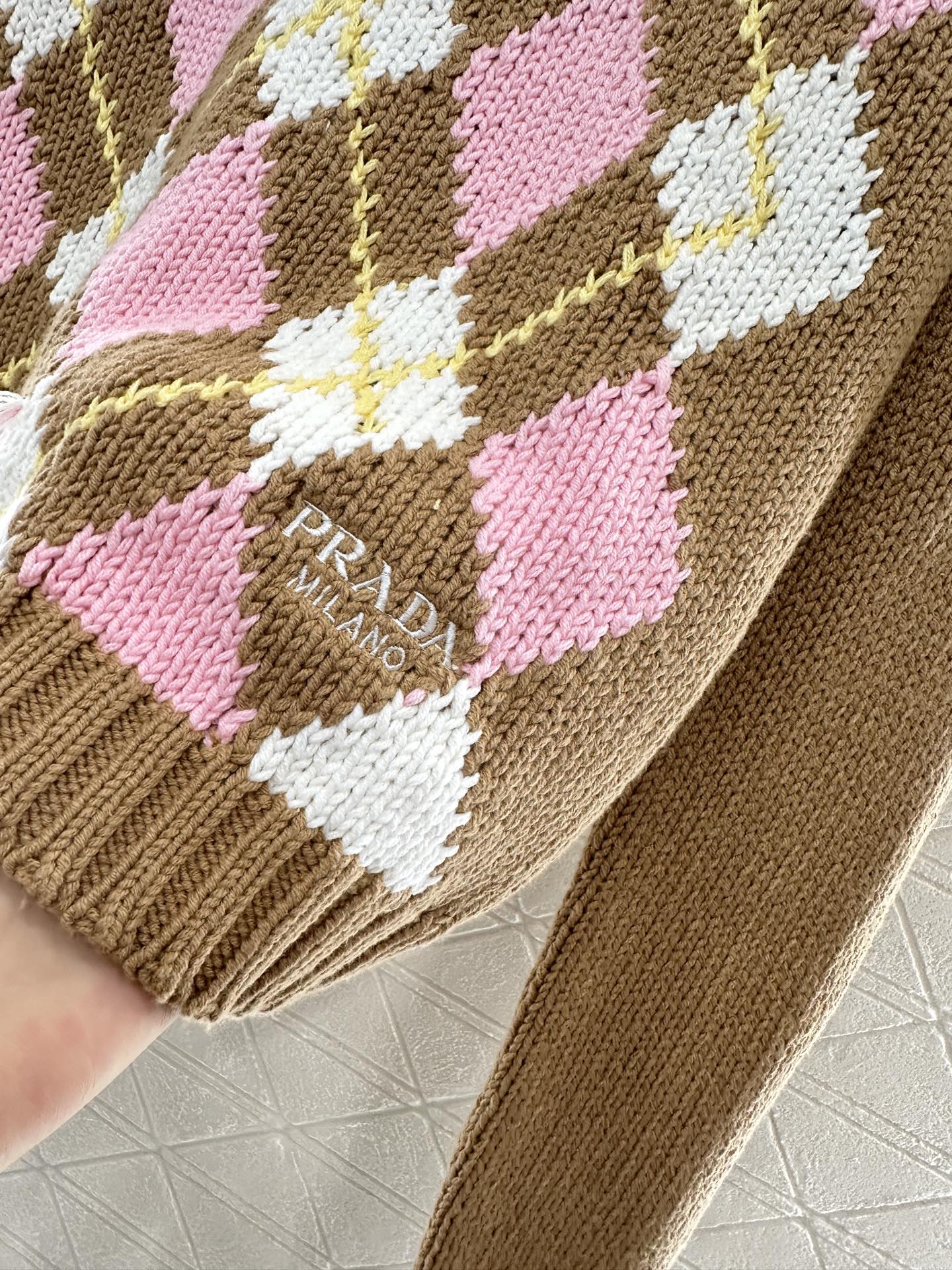 25fw Diamond Knitted Long Sleeve