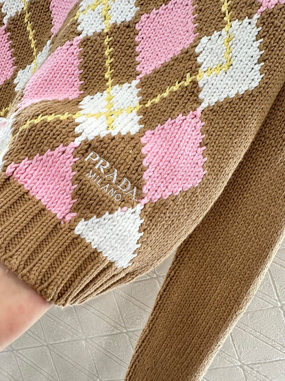 25fw Diamond Knitted Long Sleeve