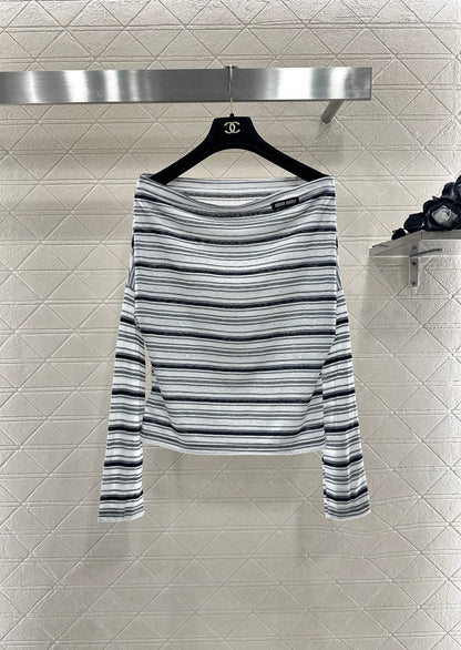 25fw Loose striped two-piece set