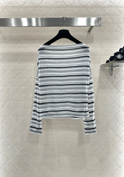 25fw Loose striped two-piece set