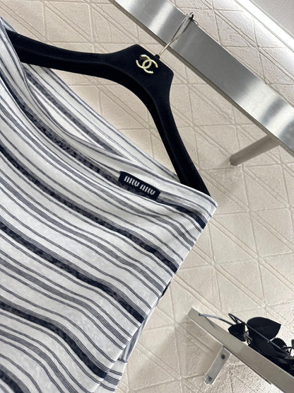 25fw Loose striped two-piece set