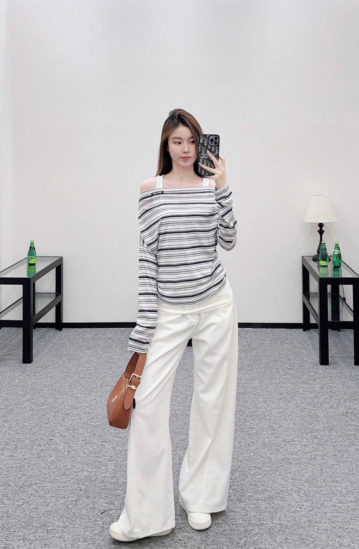 25fw Loose striped two-piece set