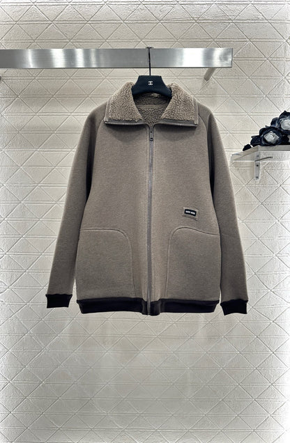 25fw Plush zip-up jacket
