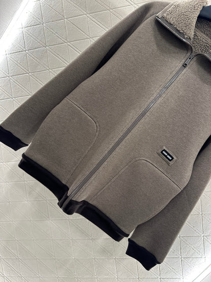 25fw Plush zip-up jacket