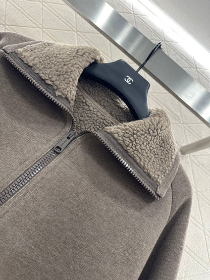 25fw Plush zip-up jacket