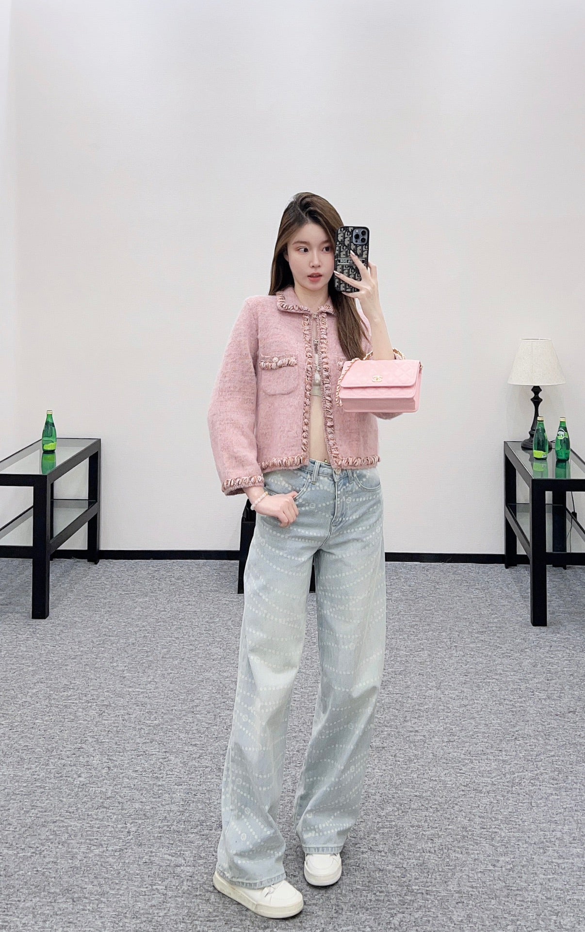 25fw Braided hem knitted cardigan