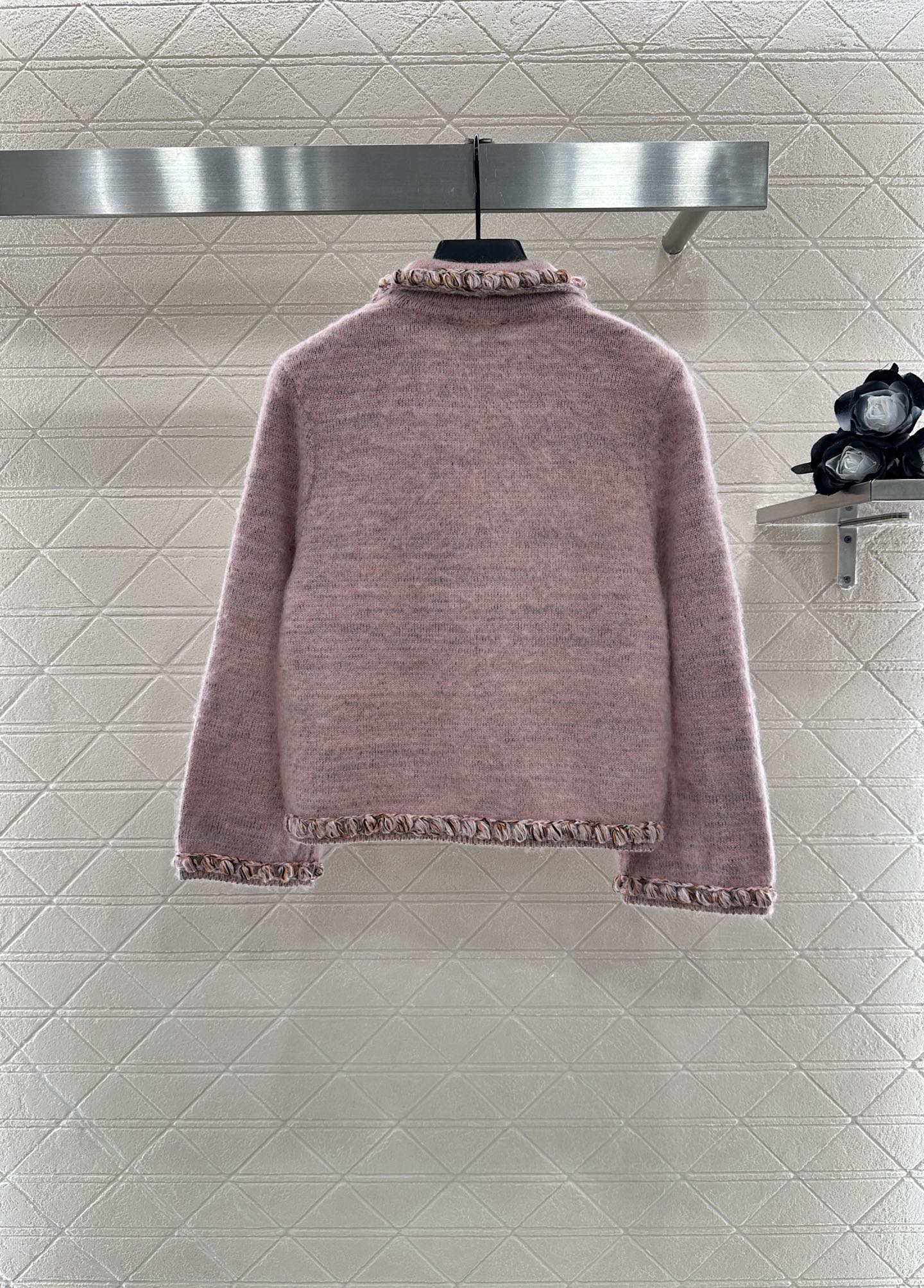 25fw Braided hem knitted cardigan