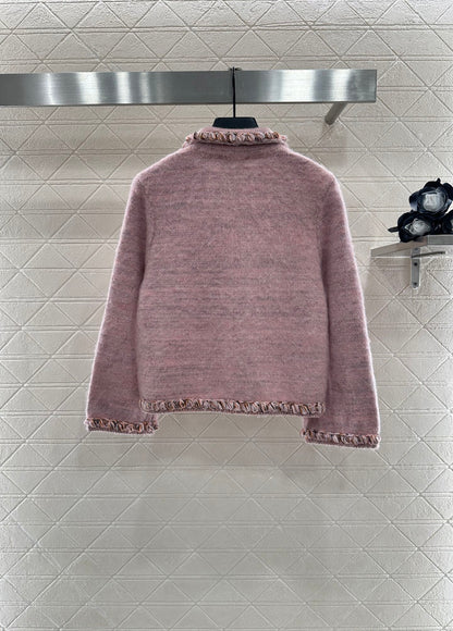 25fw Braided hem knitted cardigan