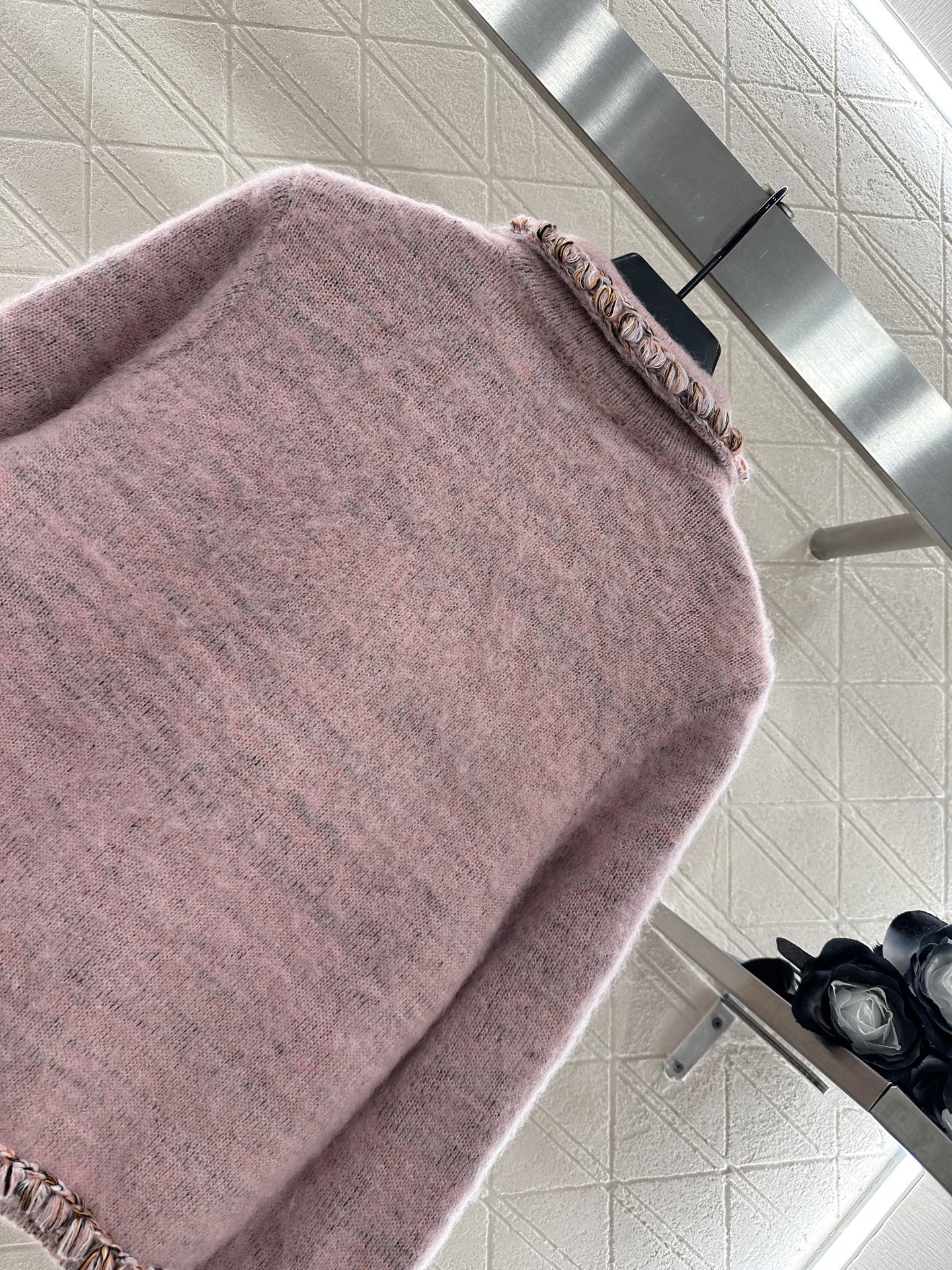 25fw Braided hem knitted cardigan