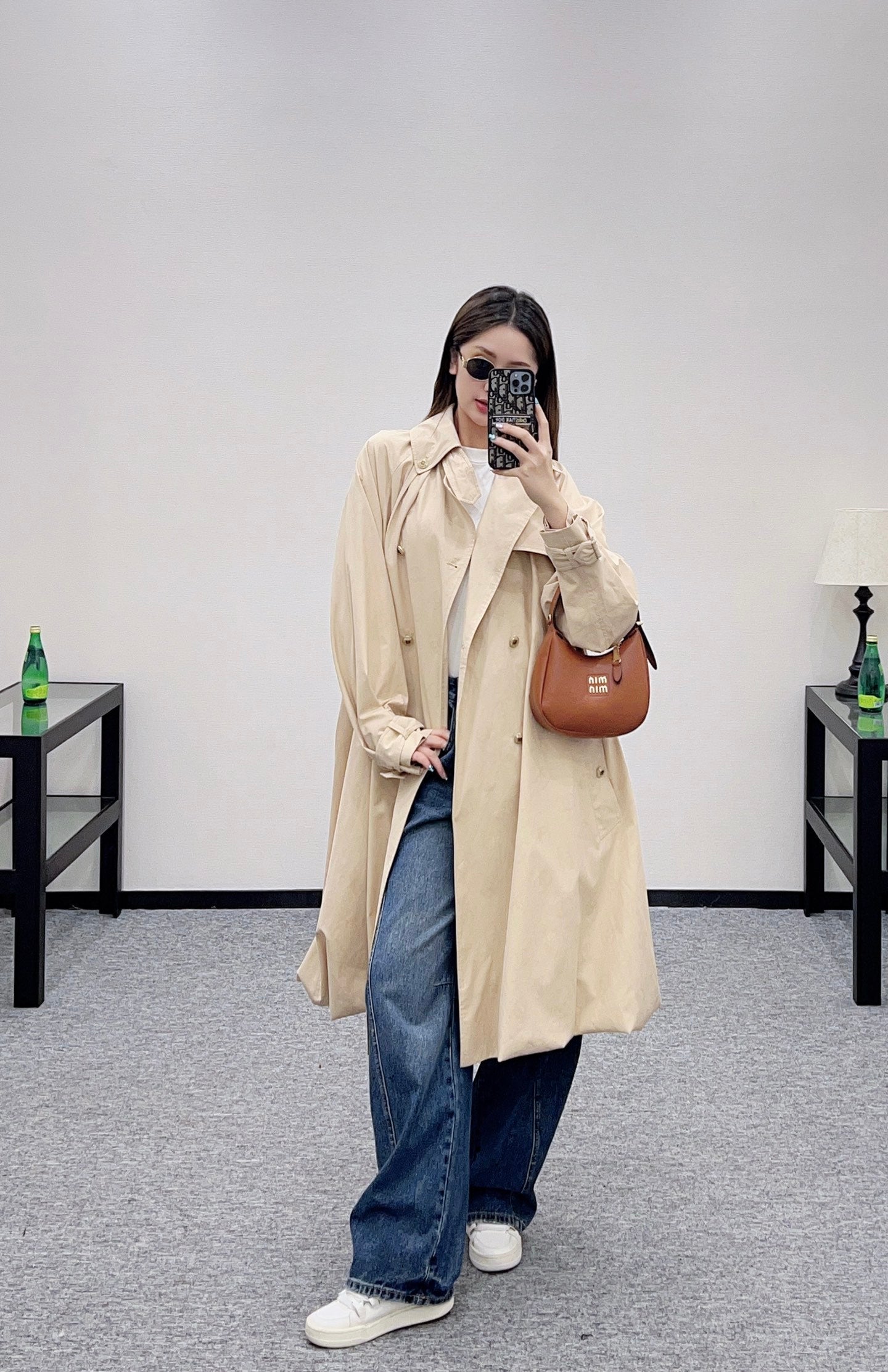 25fw Long trench coat