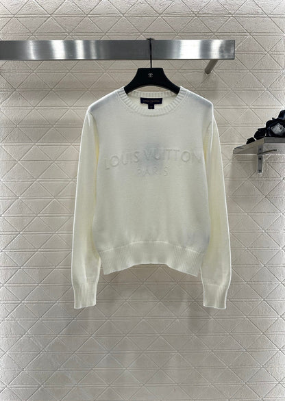 25fw Beaded letter knitted long sleeves