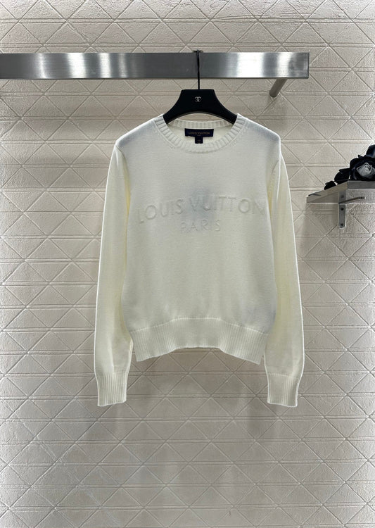 25fw Beaded letter knitted long sleeves