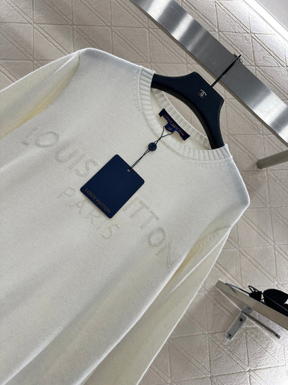 25fw Beaded letter knitted long sleeves