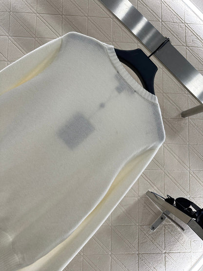 25fw Beaded letter knitted long sleeves