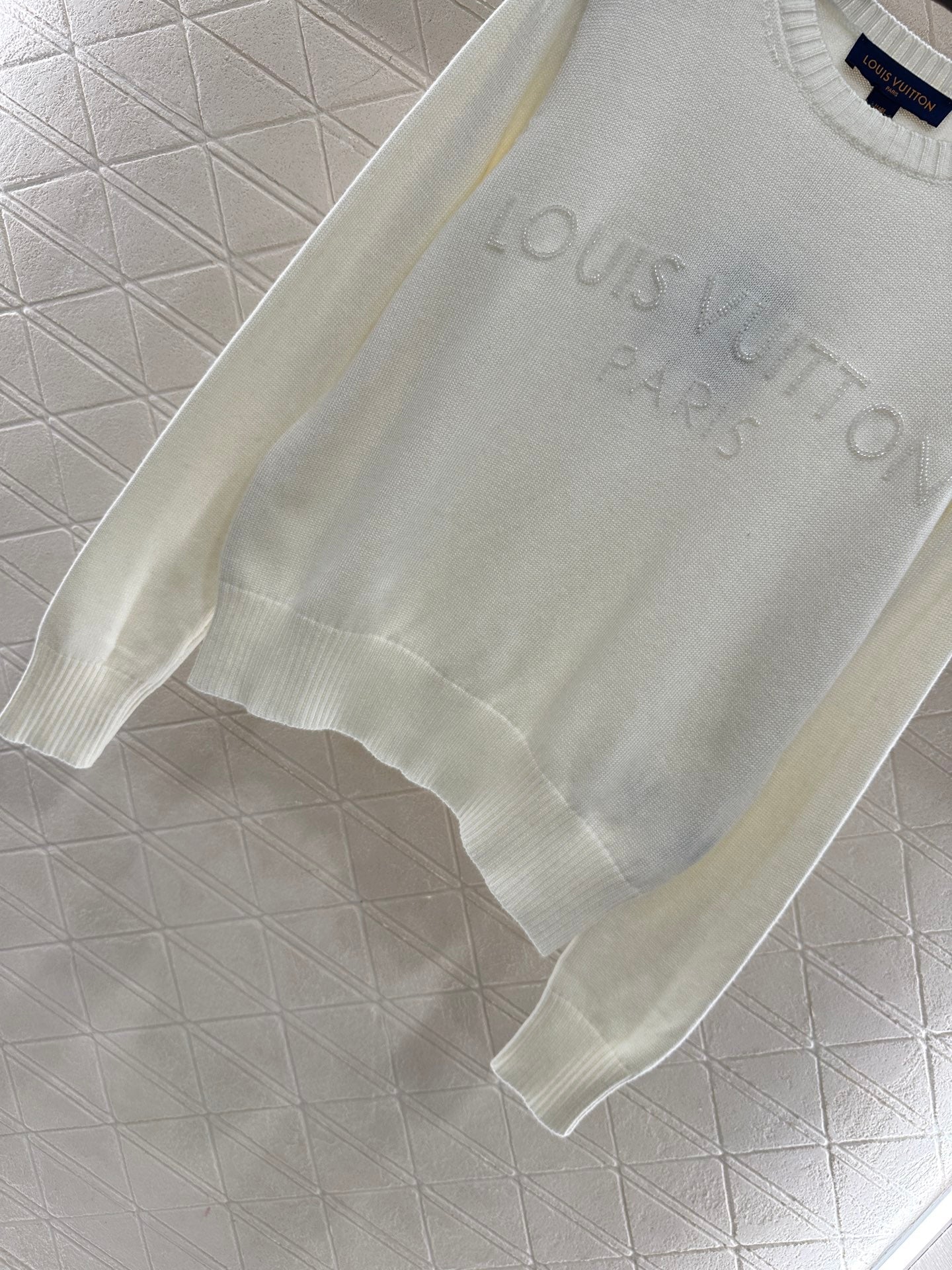 25fw Beaded letter knitted long sleeves