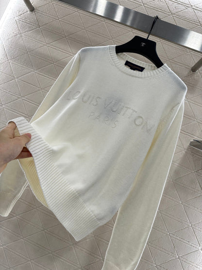 25fw Beaded letter knitted long sleeves