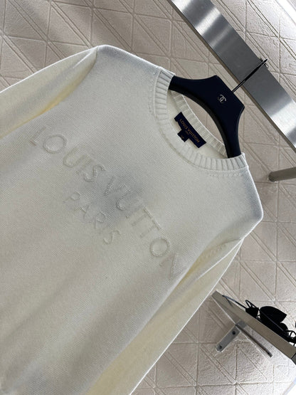 25fw Beaded letter knitted long sleeves