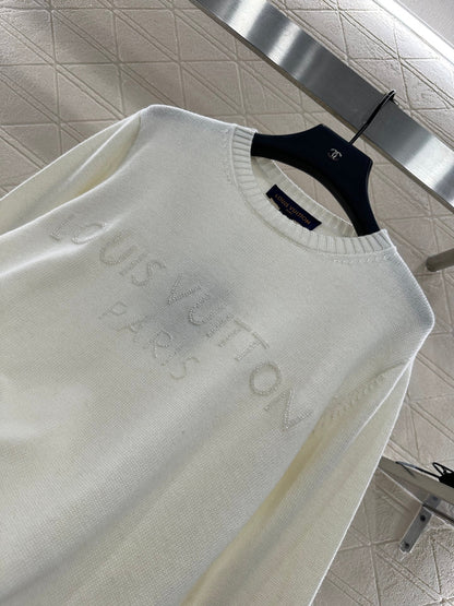 25fw Beaded letter knitted long sleeves