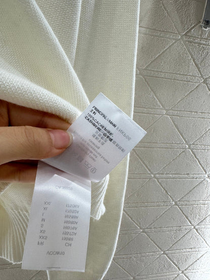 25fw Beaded letter knitted long sleeves