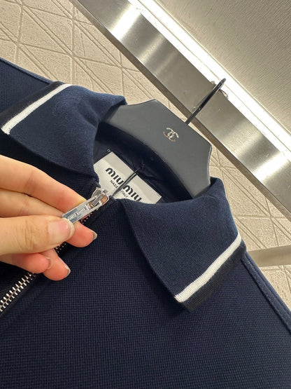 25 Zipper lapel casual jacket