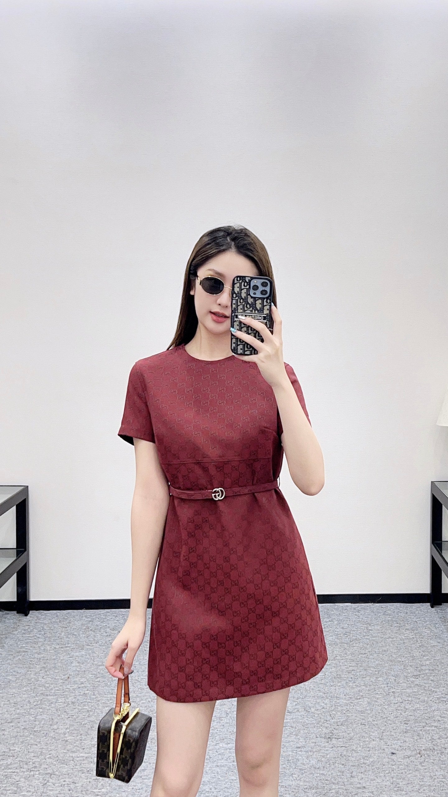 25 jacquard short-sleeved dress