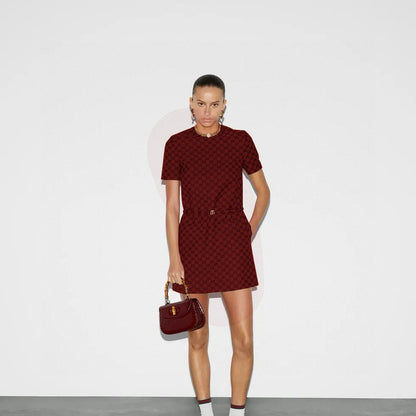 25 jacquard short-sleeved dress