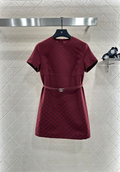 25 jacquard short-sleeved dress