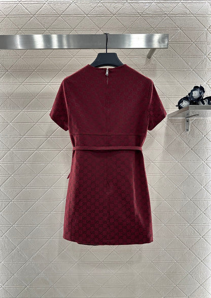25 jacquard short-sleeved dress