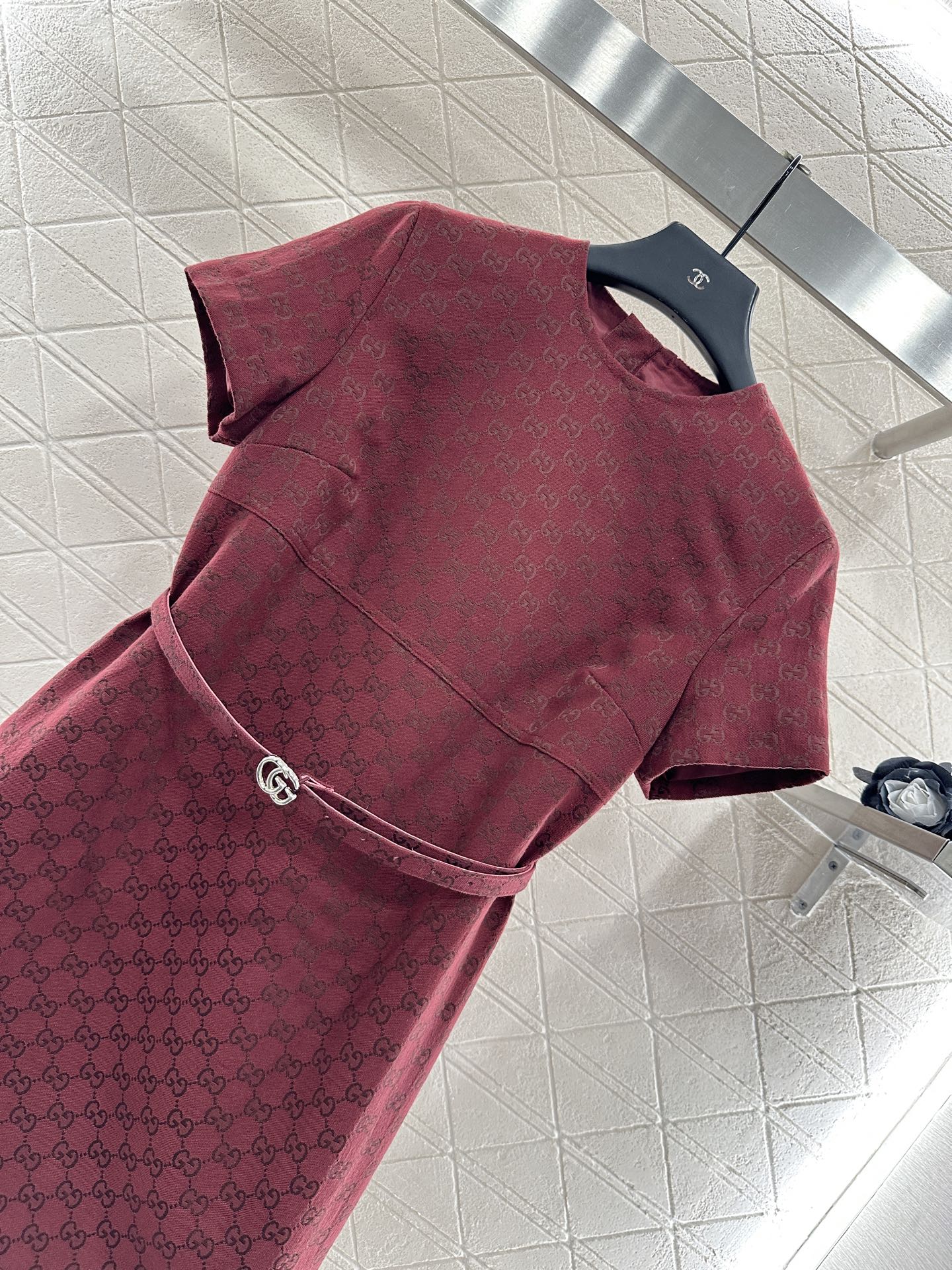 25 jacquard short-sleeved dress