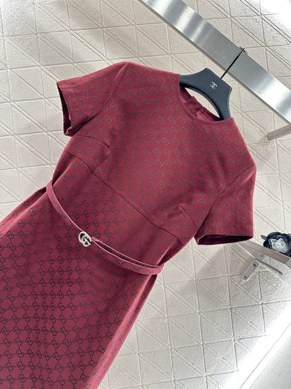 25 jacquard short-sleeved dress