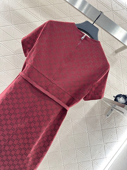 25 jacquard short-sleeved dress