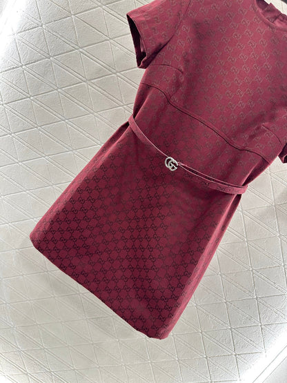 25 jacquard short-sleeved dress