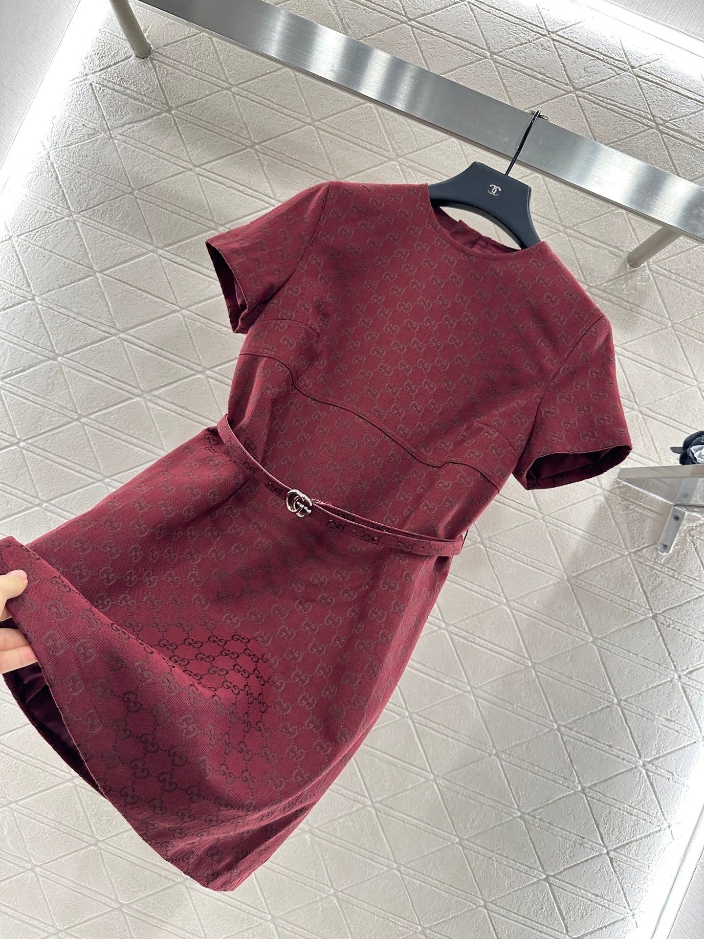 25 jacquard short-sleeved dress