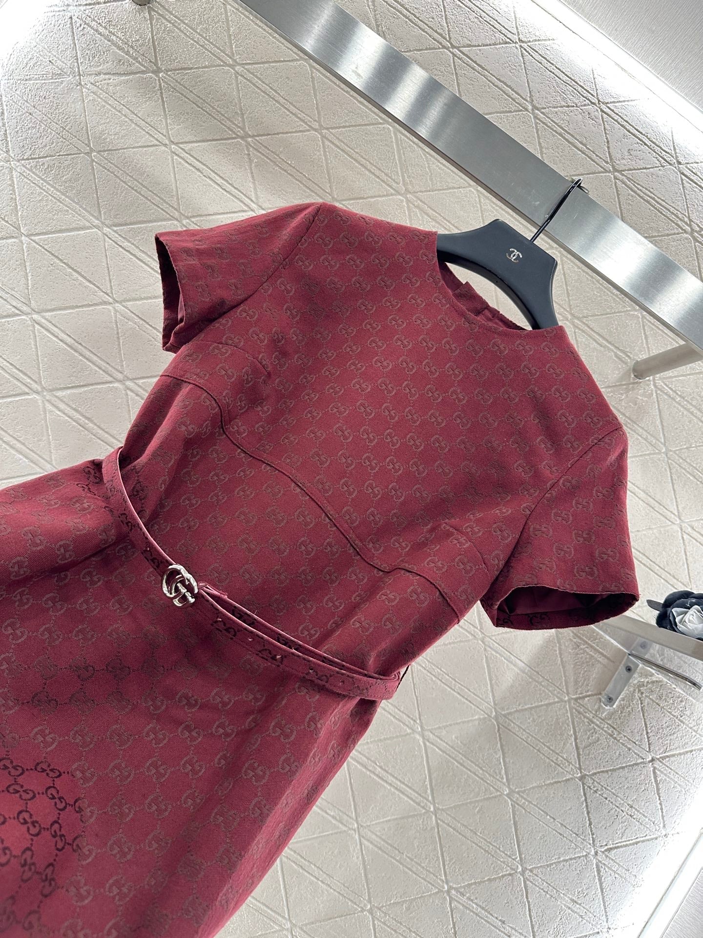 25 jacquard short-sleeved dress