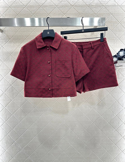 25 Short-sleeved jacket + shorts set