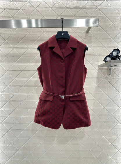 25 Belt vest shorts set