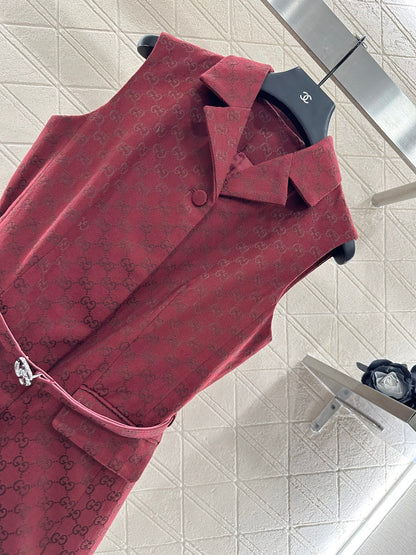 25 Belt vest shorts set