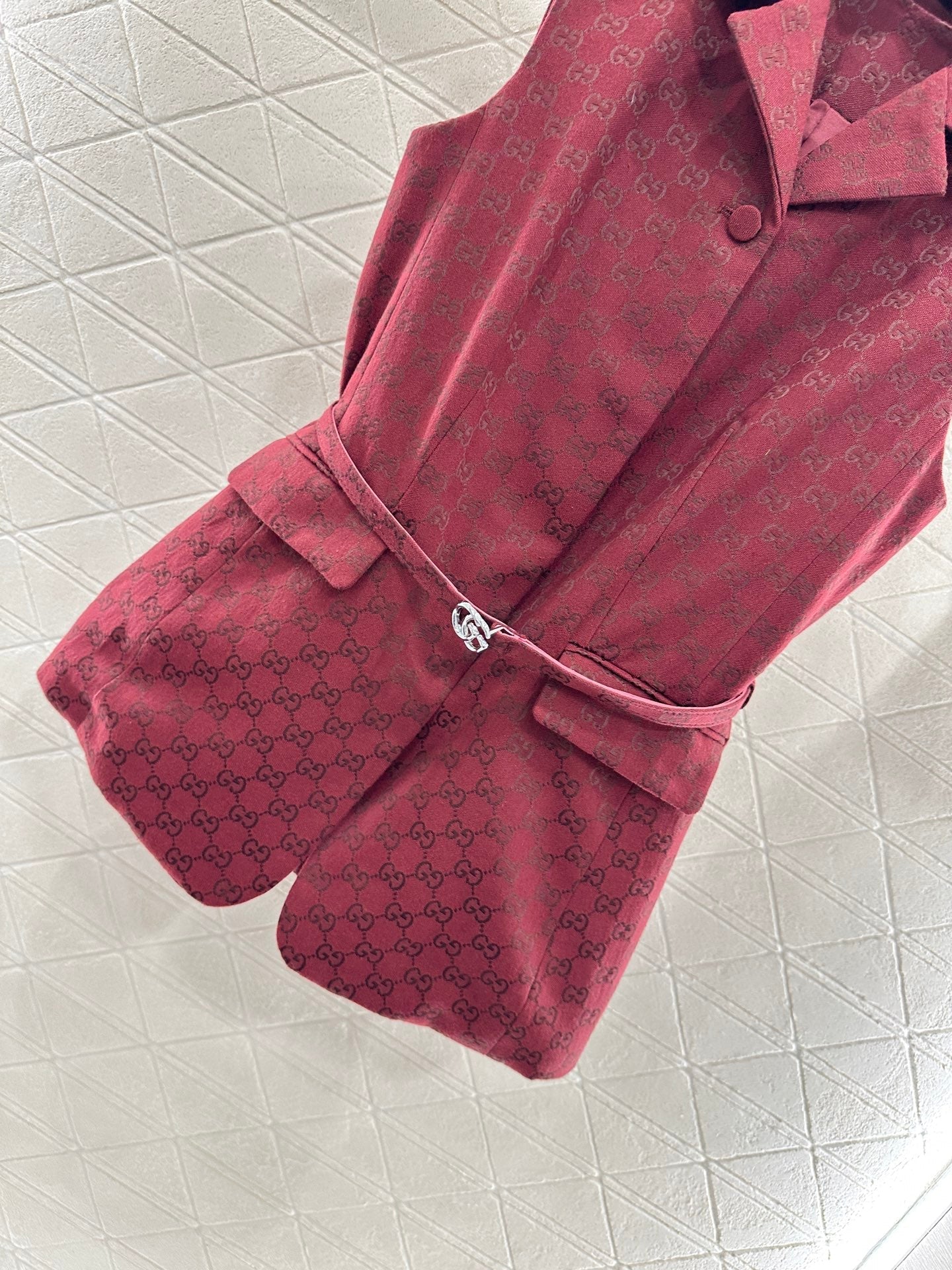 25 Belt vest shorts set