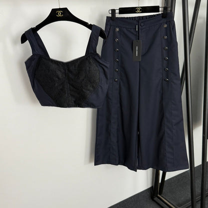 25 new lace vest trousers suit