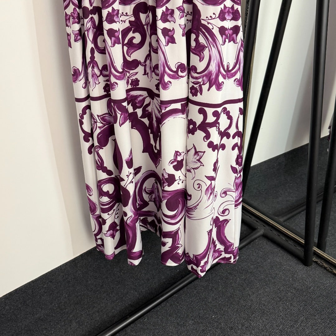 25 new printed suspender dress