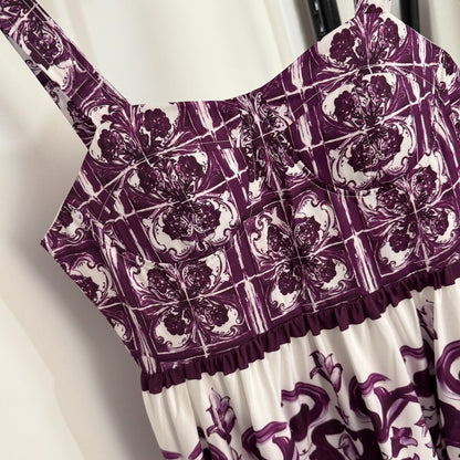 25 new printed suspender dress