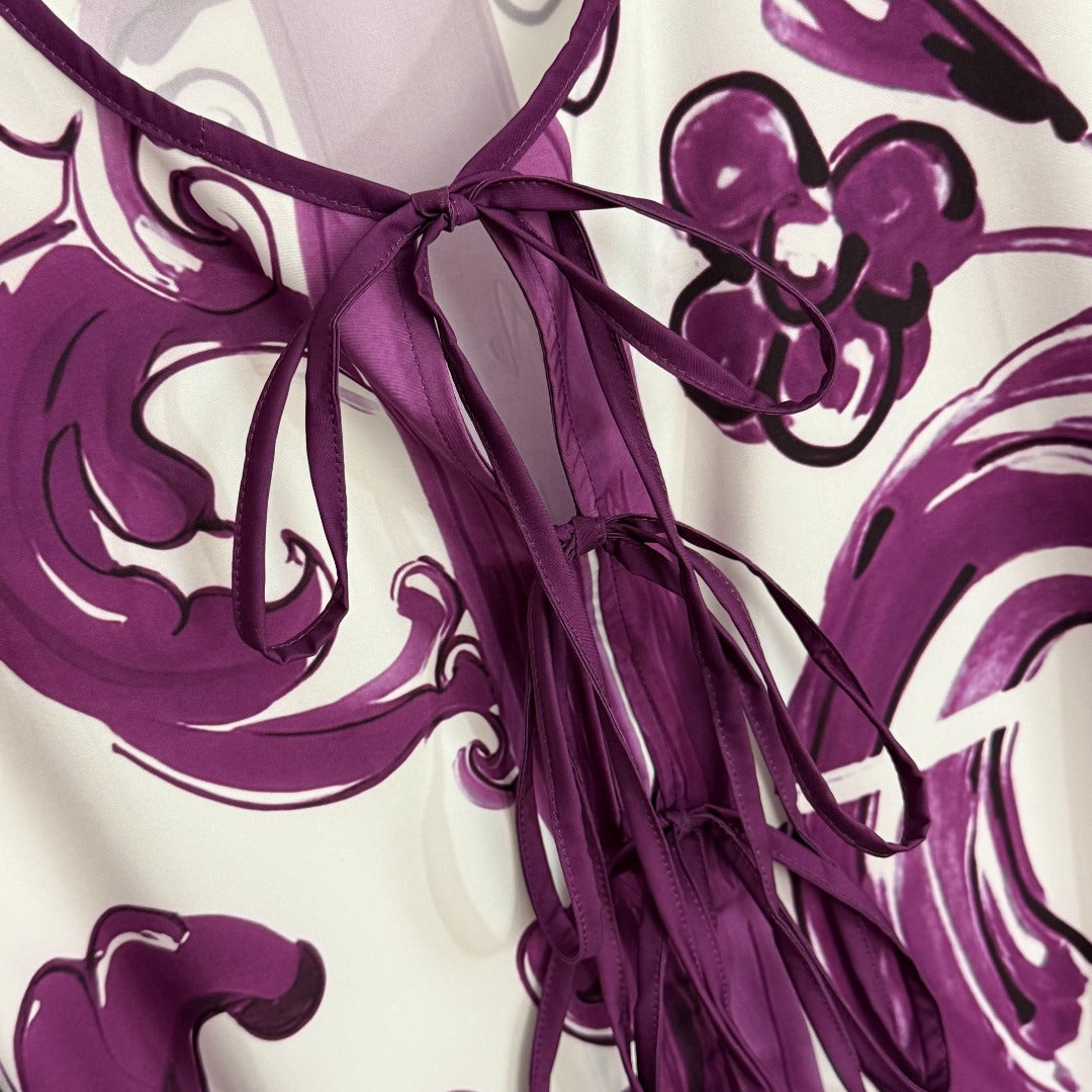 25 new printed bat sleeve dress