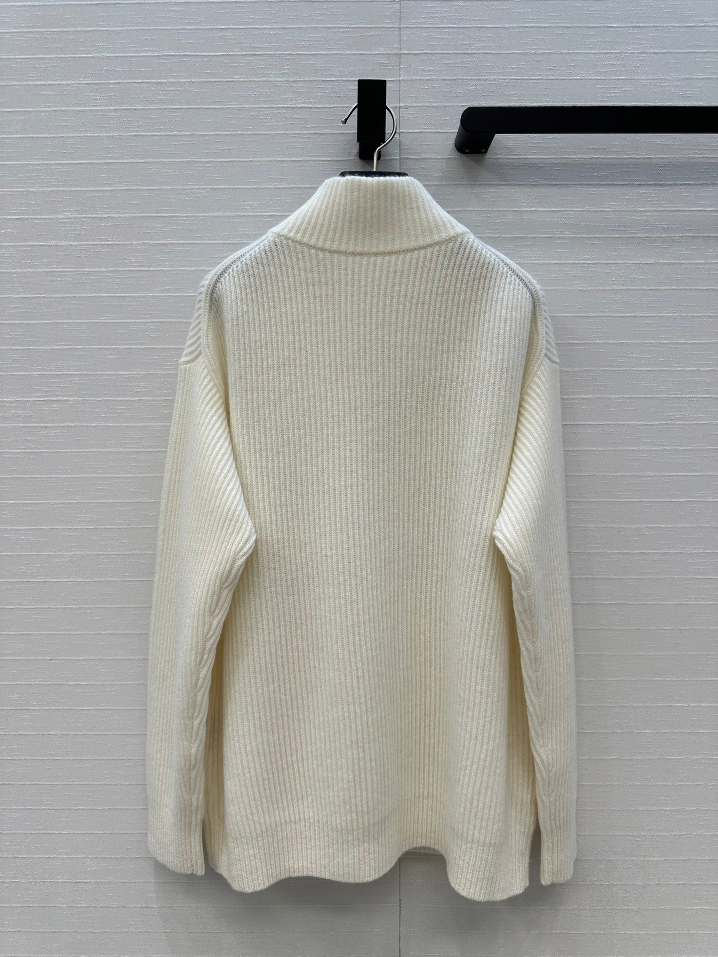 25fw new cashmere knitted zipper jacket