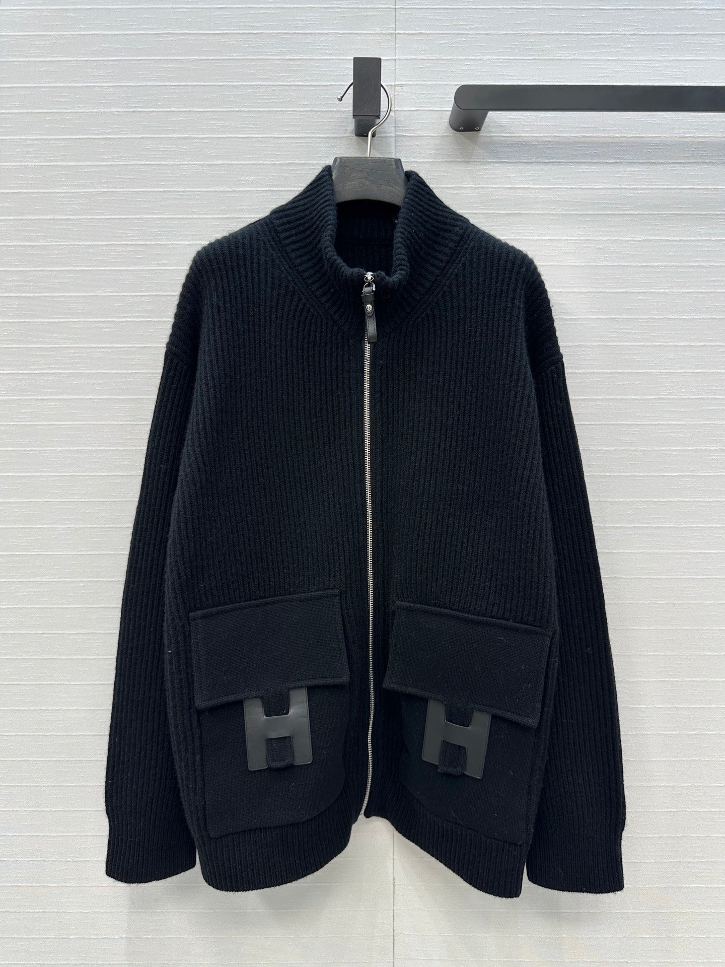 25fw new cashmere knitted zipper jacket
